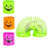The Dreidel Company Halloween Coil Spring, Jack-O-Lantern Circle Shaped Coils, Neon Colors Magic Spring Toy, Party Favor for Kids, 1.4" (35mm) (12-Pack)