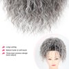 CINHOO Loose Wavy Curly Messy Bun Hair Piece for Thinning Hair Pieces for Women,Short Drawstring Ponytail Extensions for Women Synthetic Hairpieces Pony Tails Hair Extensions for Women(Gray)