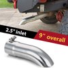 LCGP 2.5 Inch Inlet Turn Down Exhaust Tip, 2 1/2 Inch Inside Diameter Inlet, 9’’ Length Stainless Steel Turndown Exhaust Pipe