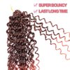 GoGo Curl Crochet Hair 12Inch 7Packs Deep Wave Synthetic Braiding Hair Extensions Curly Crotchet Hair for Black Women (12 Inch (Pack of 7), 1B/350#)