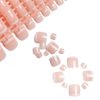 LIARTY 140pcs French Tip Toenails, Short Square False Toe nails Glossy, Press on Toe Nails 14 Different Size Full Cover, Nail Tips for Women Girls Foot Pedicure