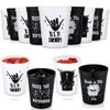 Layhit 12 Pcs Gothic 30th Birthday Plastic Cups 16 oz Reusable Death to My 20s Thick Cup Halloween 30th Birthday Cups Novelty Rip Twenties Stadium Cups for 30th Birthday Party Supplies Decorations