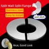 Tsnamay Wall Split Flange, Stainless Steel Round Escutcheon Plate for 2"/51mm Diameter Pipe, Pack of 2