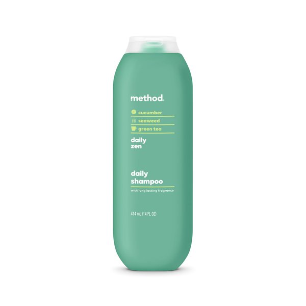Method Everyday Shampoo, Daily Zen with Cucumber, Green Tea, and Seaweed Scent Notes, Paraben and Sulfate Free, 14 oz (Pack of 1)