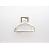 Generic Tiny small silver tone rounded metal hair claw clip