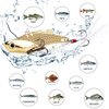YONGZHI Fishing Lures Metal VIB Hard Spinner Blade Baits with Feathers Treble Hooks for Bass Walleyes Trout Fishing Spoons (Silver and Gold)