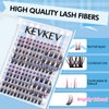 KevKev Colored Lash Clusters 144pcs Eyelash Clusters D Curl Individual Lashes Colorful Cluster Eyelash Extensions Wispy Cluster Lashes DIY at Home(Monsoon-Pink&Purple, D-8-18mix)
