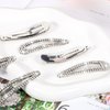 2.4 Inch Rhinestone Hair Clips, 6PCS Silver Hair Clips Snap Barrettes for Women Sparkly Hair Pins Decorative Hair Accessories for Girls Women