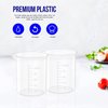 12 Pcs 3.4 Oz Transparent Lab Measuring Cup, 100ml Plastic Beaker Cups, for Science Experiment, Liquid Measuring