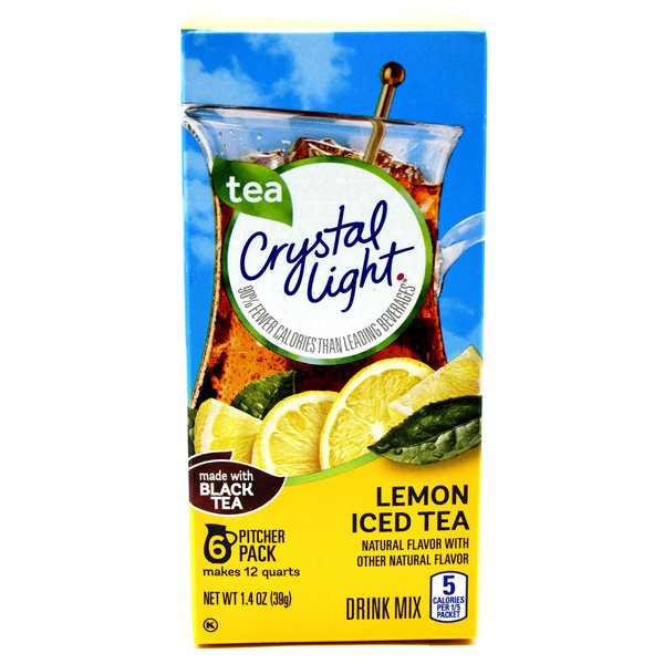 Crystal Light Iced Tea Drink Mix, Natural Lemon Flavor (12-Quart), 1.4-Ounce Packages (Pack of 4)