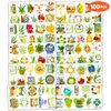 100 PCS Happy Sukkot Sukkah Temporary Tattoos Themed Birthday Party Decorations Favors Supplies Decor Cute Chag Sameach Harvest Jewish Tattoo Stickers Gifts For Game Boys Girls Classroom School Prizes