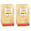 Trader Joes Organic Ginger Turmeric Herbal Tea 20 envelopes each - PACK OF 4