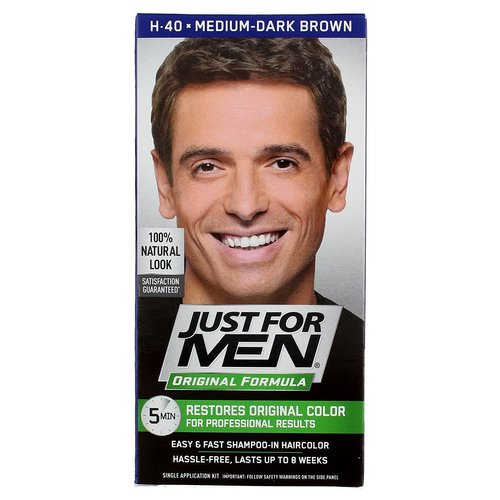 JUST FOR MEN Hair Color H-40 Medium Dark-Brown 1 ea (Pack of 5)