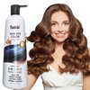 Fadelo Hair Dye Shampoo 3 in 1 for Grey Hair,Semi-Permanent 100% Coverage for Women and Men,Herbal Ingredients and Natural Plant (Chestnut Brown, 10.14)