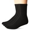 Dr. Scholl's Men's 4 Pack Diabetic and Circulatory Non Binding Ankle Socks, Black, Shoe Size: 7-12