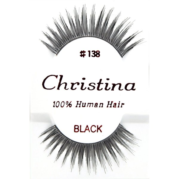 12X #138 Christina 100% Human Hair Fake Eyelashes