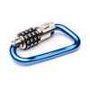 EyezOff 3.5" Carabiner Aluminum Multi Purpose Lock 4-Dial Combination D-Shape (Blue)