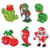 Plants vs. Z^ Building Blocks 2090 PCS Contain Flag Zombie/Football Zombie/Melon-pult/Jalapeno/Cherry Bomb/Cactus Assembly Model Educational Toys Building Set for Girls Boys Brithday