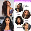 GARAXIS 250% Density 13X6 Deep Wave Lace Front Wigs Human Hair Curly Human Hair Wig Wet and Wavy HD Lace Front Wig Human Hair Pre Plucked Frontal Wigs Human Hair 22 Inch