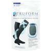 Truform Travel Compression Socks for Men and Women, 15-20 Knee High Over Calf Length, Navy, Small