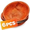 CASI HOME 6 Pcs Wooden Salad Bowl Set - 8 Inch Large Serving Bowls for Kitchen & Entertaining, Small Snack Bowls for Fruits, Salads & Food - Decorative, Lightweight, Scratch-Resistant, Easy to Clean