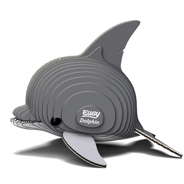 Eugy Dolphin 3D Puzzle, 25 Piece Eco-Friendly Educational Toy Puzzles for Boys, Girls & Kids Ages 6+