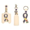 Autism Awareness Ribbon Hand Sanitizer Holder and/or Lip Balm Holder and/or Key Fob