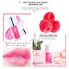 2 Set Lip Oil Hydrating Tinted Lip Balm, Plump Lip Gloss Lip Care Transparent Toot Lip Oil Tinted, Fresh Texture & Non-sticky, Nourishing Repairing Lightening Lip Lines Lip Care Products (Raspberry / Cherry)