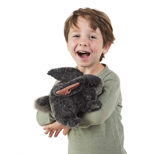 Folkmanis Gray Bunny Rabbit Hand Puppet, 1 ea