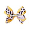 2 Pieces 4.5" Soccer Hair Bows Hair Clips, Sports Hair Bow, Soccer Grosgrain Ribbon Bow Hair Accessories for Girl Player School Team Football Birthday Party (Yellow)