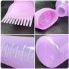 Tenalleys 3 Pack Hair Dye Brush Root Comb Applicator Bottle, 6 Ounce Hair Dye Bottle with Graduated Scale for Hair Bleach, Hair Dye,Hair Care(Pink, Purple, White)