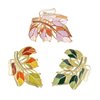 Yonchic 3-Piece Floral Metal Hair Clips, 3-Color Leaves Hair Claw for Thin/Medium Thick Hair Claws, Elegant Barrettes Strong Hold Hair Clamps Non Slip Cute Hair Catch Clip Accessories
