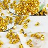 DomeStar 520PCS Fake Gold Ice Rocks, 0.5inch Gold Acrylic Ice Fake Plastic Gold Nuggets for Vases Fillers Table Scatters Decoration