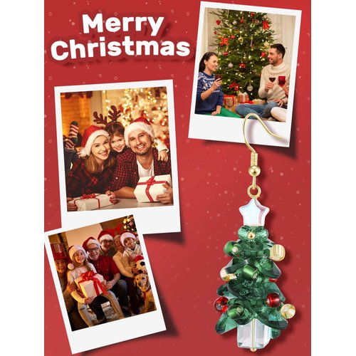 DoDoBeads Earring Making Supplies, Xmas Earring Making Kit, Complete All-Inclusive Kit, Jewelry Making Kit with Crystal Beads/Earring Hooks/Findings/Tool