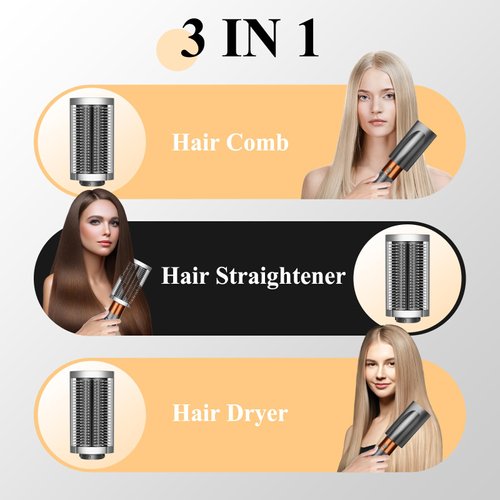 PUREGUST New Firm Smoothing Brush Compatible With Dyson Airwrap Attachment Accessories, For Frizz Hair To Make Smooth And Straight Style, Part No.971892-08