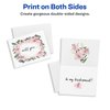 Avery Printable Note Cards with Envelopes, 4.25" x 5.5", Matte White, 60 Blank Note Cards for Inkjet Printers (08315)