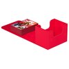 Ultimate Guard Sidewinder 80+, Deck Box for 80 Double-Sleeved TCG Cards, Red, Magnetic Closure & Microfiber Inner Lining for Secure Storage