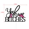 Yee Haw Bitches Cake Topper, Western Bachelorette Party Decorations, Nash Bash, Cowgirl Birthday Cake Decor Supplies, Double-Sided Black Glitter