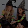 TatoYard 100 PCS Bulk Glows Party Supplies for Kids' Halloween Theme Stuff or Ornaments, Fake Removable Waterproof Temporary Tattoos Stickers for Girls and Boys