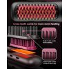 Porta Cordless Hair Straightener Brush, NOVUS Portable Straightening Brush for Travel, Mini Ionic Hot Comb Straightener for Women, Lightweight & Mini to Carry Out, USB Rechargeable, Anti-Scald