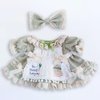 niannyyhouse 20cm Plush Doll Clothes Set Plaid Maid Dress 8in Kpop Stuffed Doll Clothing (Green)