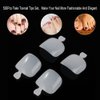 YIMART 500Pcs Fake Toenail Tips Set Nail Art Toe Decoration Full Cover False Toe Nail Tips for DIY Salon Foot Manicure Sticker Tools (Natural)
