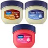 Vaseline Lip Therapy 0.25 Oz / 7g 3 Pack Bundle - Original, Rosy Lips & Cocoa Butter with box