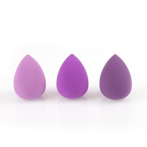 3-Piece Makeup Sponge Set – Latex-Free Beauty Blenders for Foundation & Concealer – Soft, Reusable, Easy to Clean – Teardrop Shape for All Face Areas