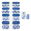 SILPECWEE 5 Sheets Flower Nail Polish Strips Self Adhesive Nail Stickers Full Nail Wraps Nail Art Accessories Nail Strips for Women with 1pc Nail File