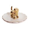 Luxury Porcelain Adorable Dog Ring Holder, Ceramic Jewelry Tray, Bracelets Plate, Dessert Dish - Perfect for Holding Small Jewelries, Rings, Necklaces, Earrings, Bracelets, Trinket etc.