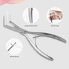NEWISHTOOL Tape in Hair Extension Tools Kit, Stainless Steel Hair Sealing Pliers Fine Tail Comb Hair Clips & Hair Pads for Human Hair Extension Tape Sealing, Silver Flat Surface Taping Clamp Plier