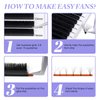 Eyelash Extension Volume Lashes 0.05 Thickness Rapid Blooming Eyelash Extensions C/D curl Easy Fan Volume Lashes 14-20mm mixed Self Fanning Lashes By WENDY LASHES(0.05-DD, 14-20mm)