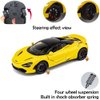 iPariser McLaren 720s Toy Cars Roadster Model 1/24 Yellow Alloy Collectibles Die-cast Vehicles with Sound and Light