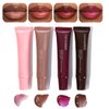 Pakivs Lip Jam Hydrating Lip Gloss| 4 Color Glossy Jelly Liquid Lipstick Nourishing Long Lasting Lip Oil |Plumping & Moisturizing| High Shine Finish| With Shea Butter